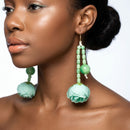 Mint Green Floral Garden Statement Bib Necklace