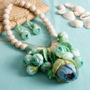 Mint Green Floral Garden Statement Bib Necklace
