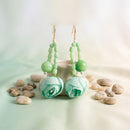 Mint Green Floral Garden Statement Bib Necklace