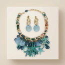 Turquoise Coral Starfish Bib Seaside Gold Necklace