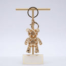Keychain Rainbow Rhinestone Teddy Bear Bag Clip
