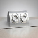 Stud Brushed Silver Hammered Domed Oval Earrings