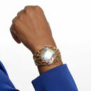 Cuff Aurbo Diamond Crystal Gold Coral Bracelet