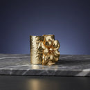 Cuff Hammered Gold Magnolia Flower Bracelet