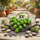 Chunky Green Crackle Bead Chainmaille Bib Necklace