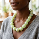 High Gloss Pearlescent Green 24mm Bead Necklace