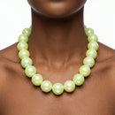 High Gloss Pearlescent Green 24mm Bead Necklace
