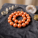High Gloss Pearlescent Orange 24mm Bead Necklace