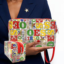 OES Multicolor Clear Graphic Print Makeup Pouch
