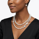 White Pearl Lucky Charm Layered Necklace Set